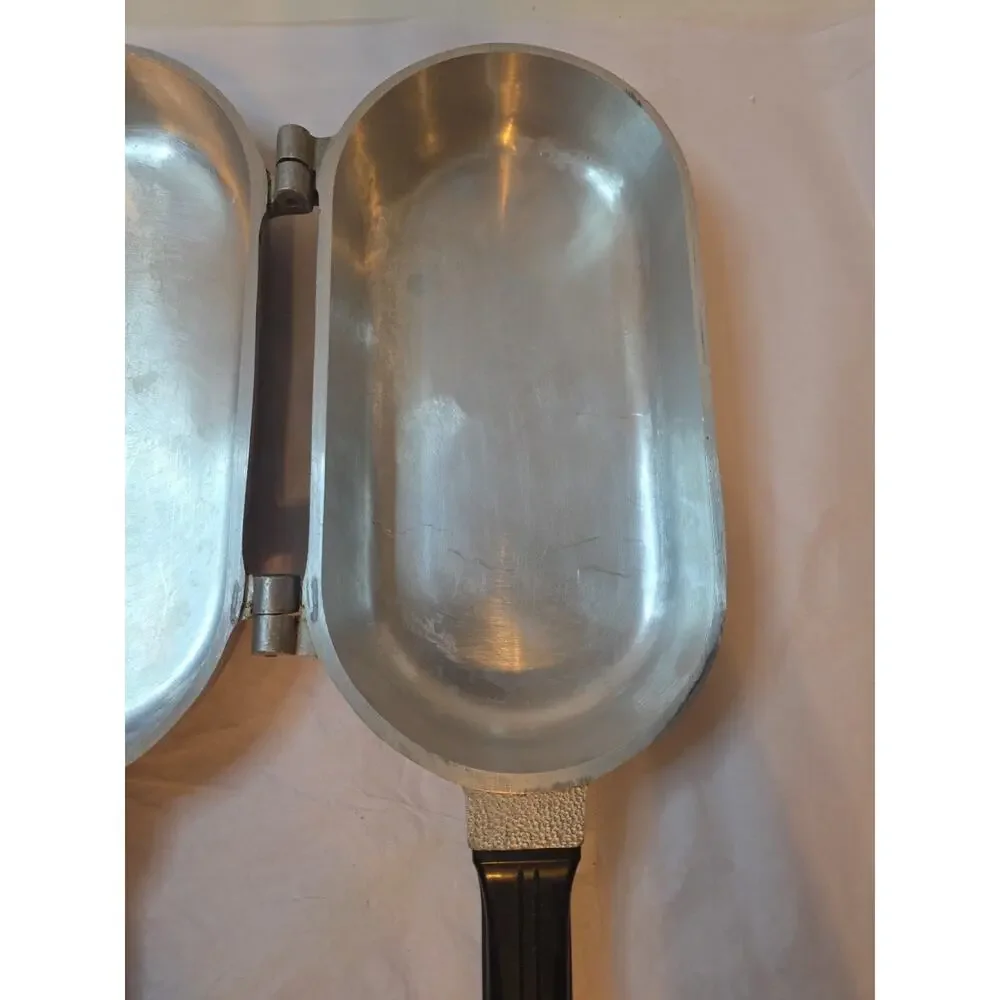 Guardian Service Ware Double Side Fish Omelet Hinged Fry Flip Pan Skillet USA EX